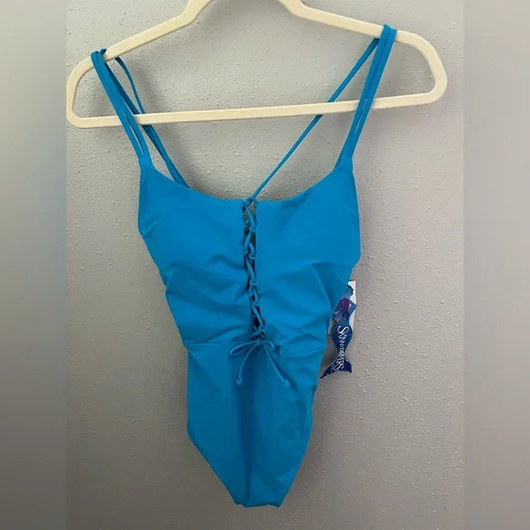 New Skinny Dippers Women's Grotto Blue Jelly Beans Suga Babe One-Piece